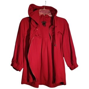New Directions Red Hooded Sweatshirt Jacket